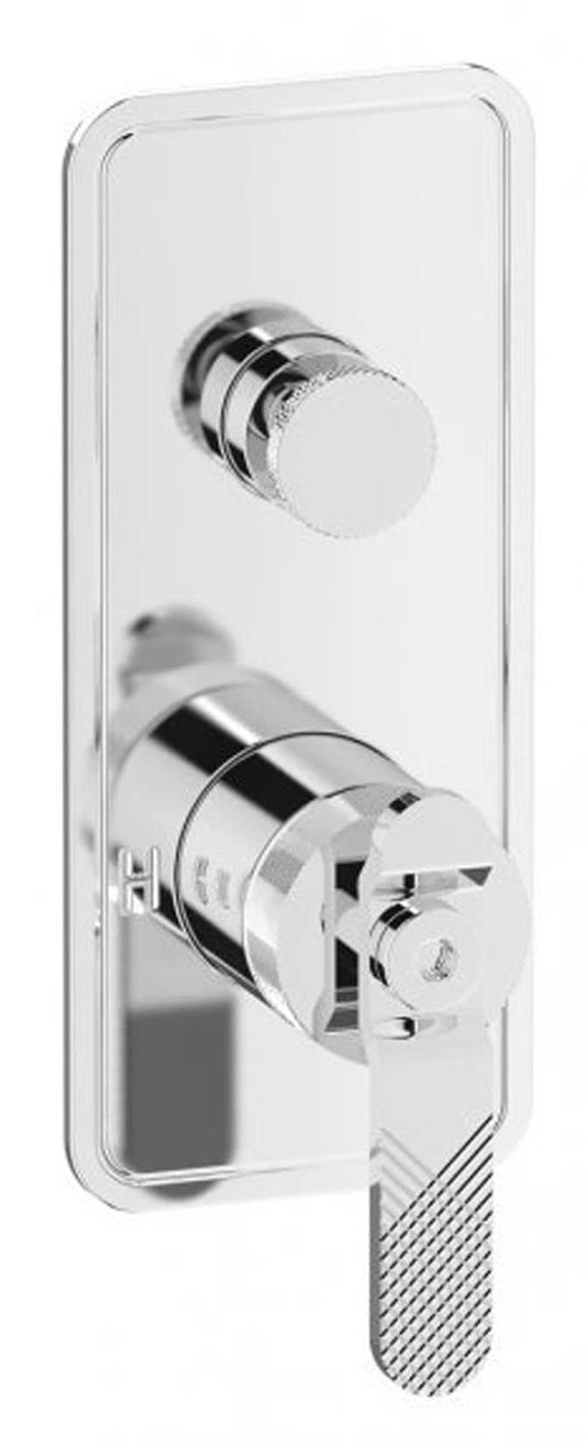 Miscelatore doccia marca IB Rubinetti modello Bold Lever Flat finitura ottone cromato incasso parete due vie deviatore muro rubinetteria arredo bagno cromo azienda mix acqua rivenditore autorizzato campania napoli garanzia 10 anni qualità made in italy