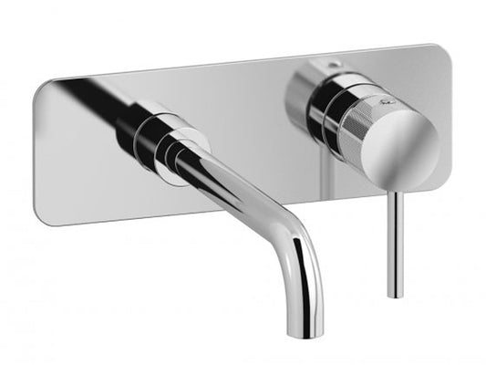 Miscelatore Lavabo Incasso Parete IB Rubinetti Industria Completo Di Piletta Di Scarico Click-Clack Materiale Ottone Finitura Cromata