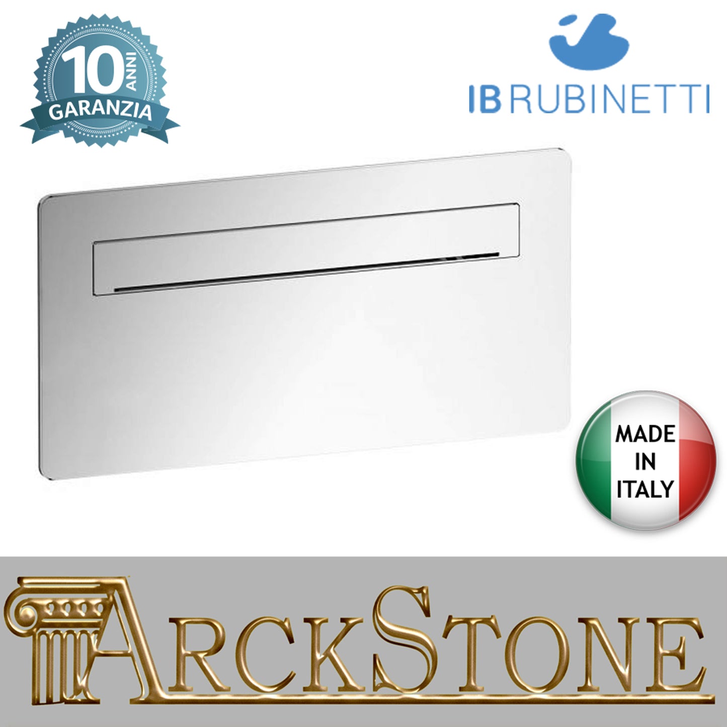 Bocca d'erogazione soffione a sfioro marca IB rubinetti modello WAVE rubinetteria rubinetto ottone cromato bagno casa parete fontana finitura cromo rivenditore autorizzato campania arredamento garanzia 10 anni azienda certificata made in italy