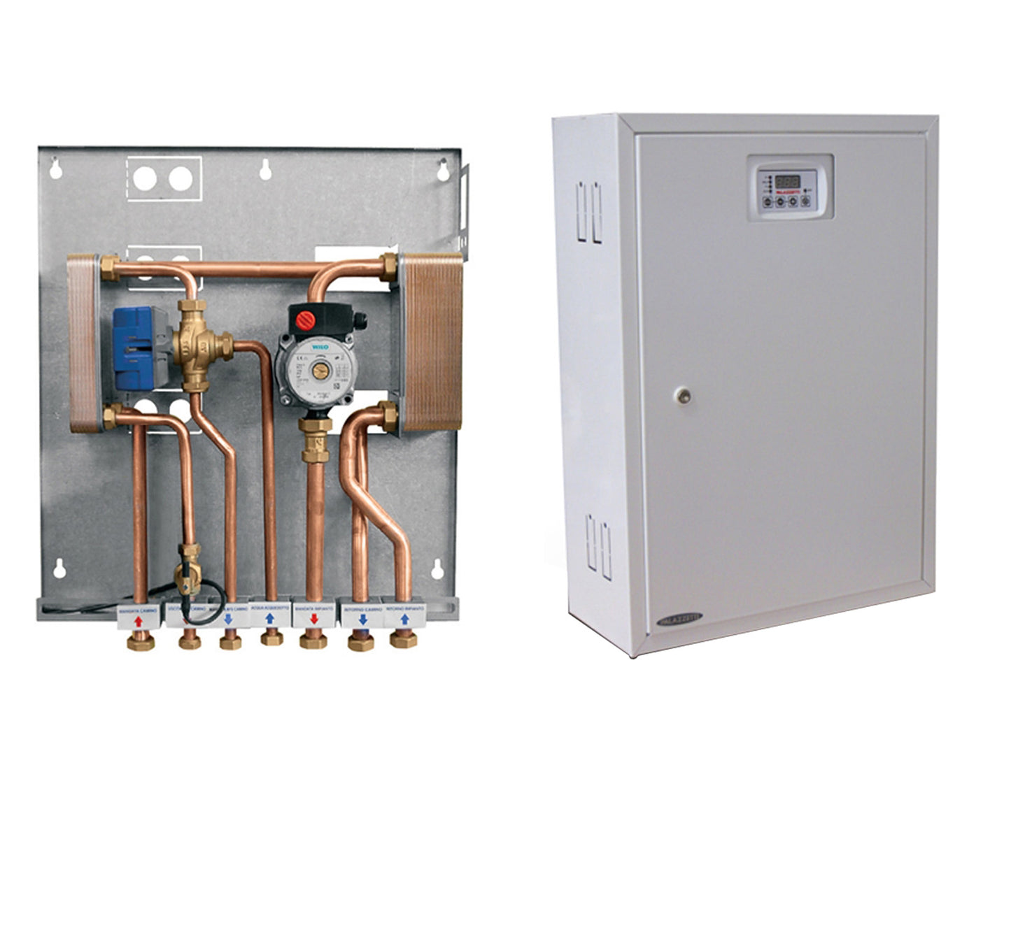 Palazzetti Kit P3 Separazione Impianto Produzione Acs Costituito Circolatore Scambiatori Piastra Valvola Servocomando Flussostato Centralina Abbina Stufa Pellet Legna Impianto Esistente Separa Circuito Primario Secondario Acqua Calda Sanitaria Istantanea