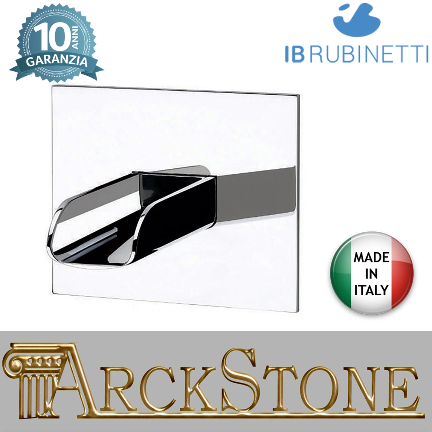 Bocca d'erogazione a parete marca IB rubinetti modello LoveMe rubinetteria rubinetto ottone cromato bagno fontana finitura cromo rivenditore autorizzato campania arredamento garanzia 10 anni made in italy azienda certificata qualità