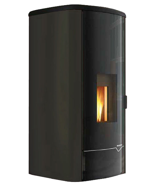 Termo Stufa Pellet Ermetica Palazzetti Mirella Idro 15 Potenza 15,4 kW Rivestimento Colore Moka