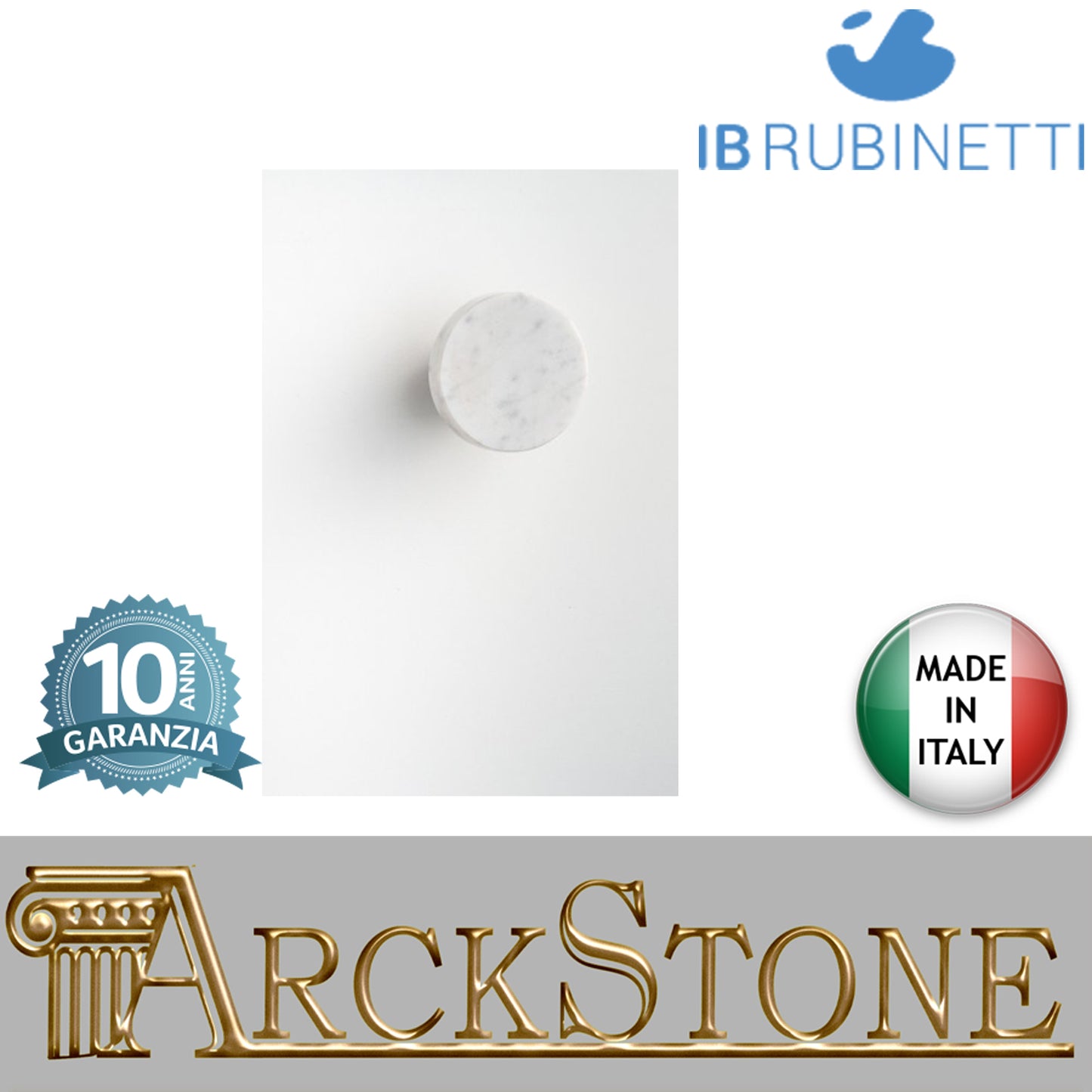 Gancio a parete marca IB rubinetti modello Marmo finitura Marmo bianco Carrara rivenditore autorizzato vassoio parete accessori bagno arredamento campania garanzia 10 anni azienda certificata made in italy