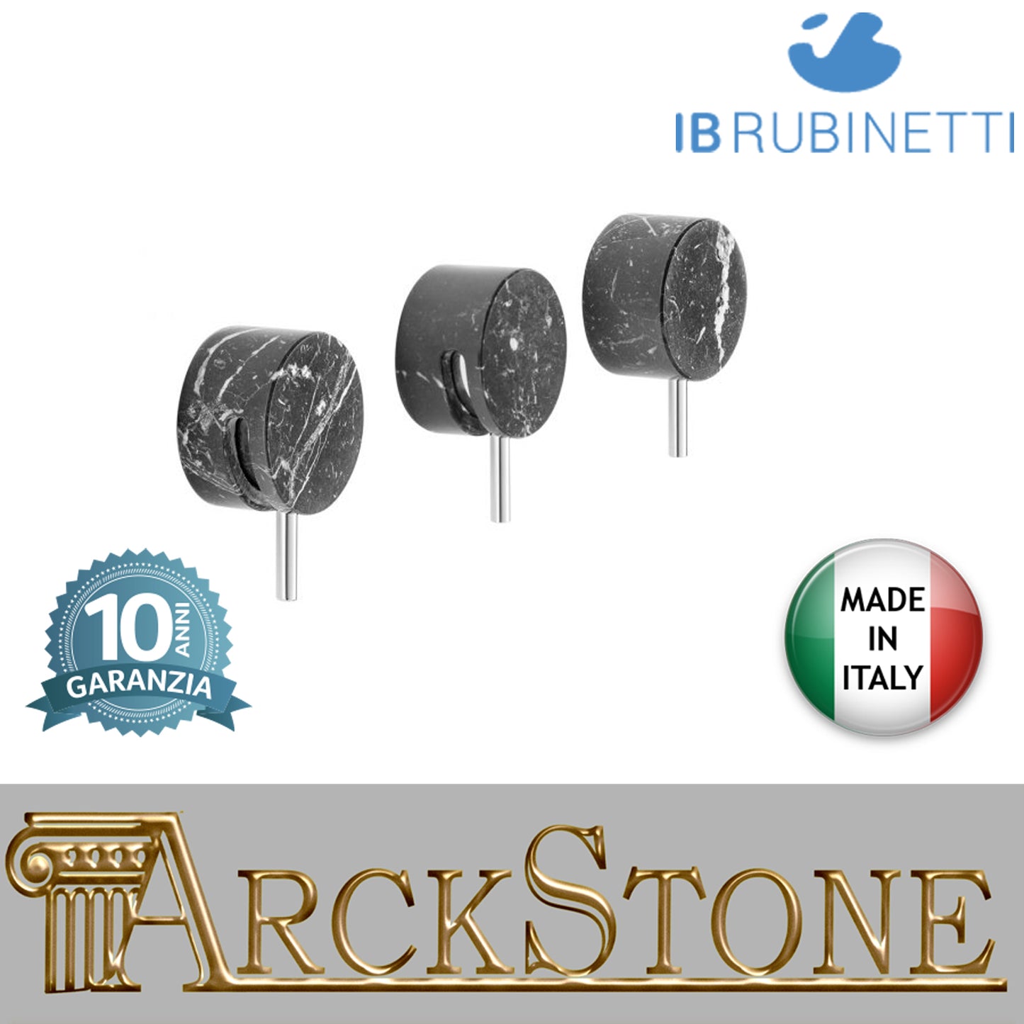 Rubinetti d'arresto doccia incasso due vie marmo nero Marquina marca IB rubinetti modello Marmo rubinetteria rubinetto ottone cromato bagno fontana finitura cromo rivenditore autorizzato campania arredamento garanzia 10 anni qualità made in italy
