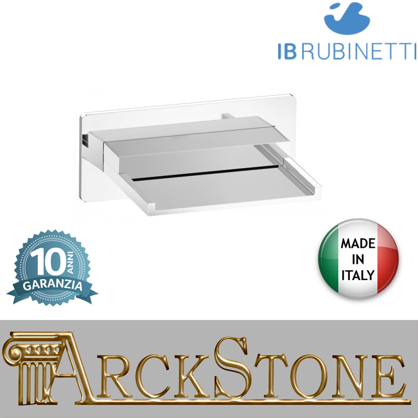 Bocca d'erogazione soffione esterno completo marca IB rubinetti modello MilanoTorino rubinetteria rubinetto ottone cromato bagno fontana finitura cromo rivenditore autorizzato campania arredamento qualità made in italy azienda certificata garanzia 10 anni