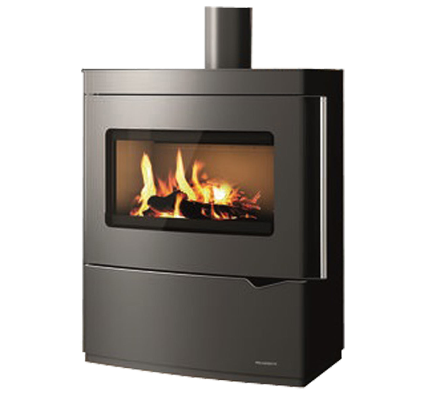 Stufa Legna Aria Calda Naturale Palazzetti Nicole Potenza 9,8 kW Rivestimento Acciaio Antracite
