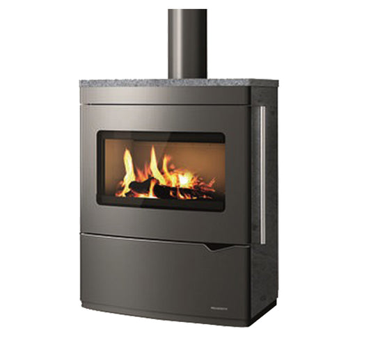 Stufa Legna Aria Calda Naturale Palazzetti Nicole Potenza 9,8 kW Rivestimento Pietra Ollare