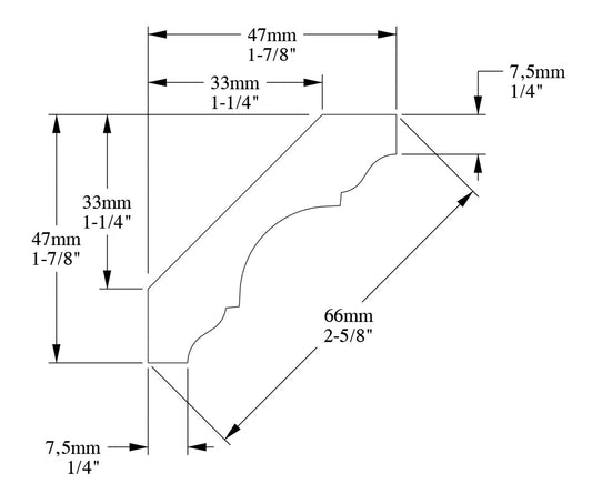 Orac Decor C215 Cornice Soffitto Parete Purotouch® Poliuretano Ad Alta Densità Bianco Resistente Agli Urti Calore Facile Da Installare Verniciabile Pretrattata Primer Acrilico Impermeabile Per Interno ed Esterno Ambienti Umidi Misura 200x4,7x4,7 cm