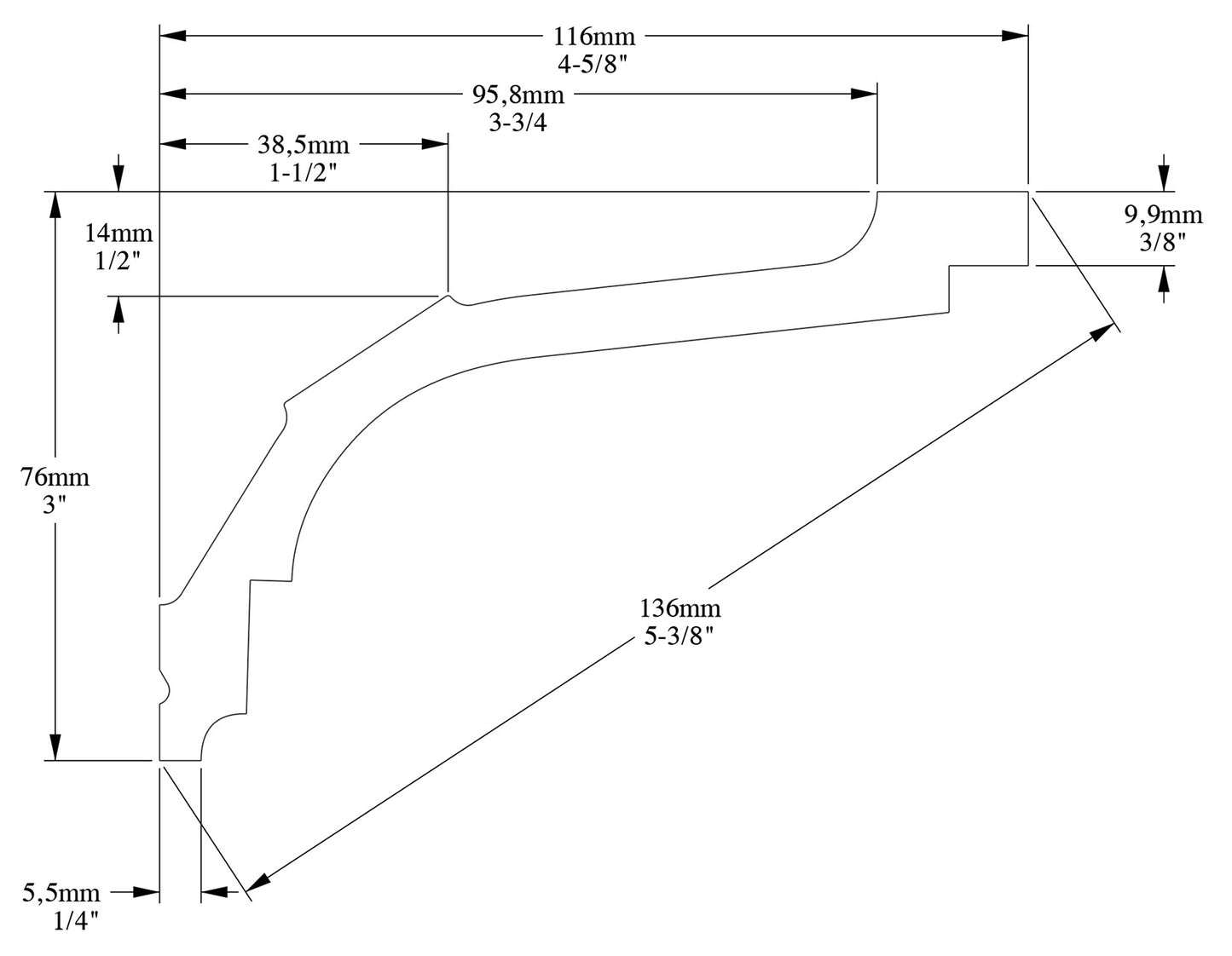 Orac Decor C220 Cornice Soffitto Parete Purotouch® Poliuretano Ad Alta Densità Bianco Resistente Agli Urti Calore Facile Da Installare Verniciabile Pretrattata Primer Acrilico Impermeabile Per Interno ed Esterno Ambienti Umidi Misura 200x7,6x11,6 cm