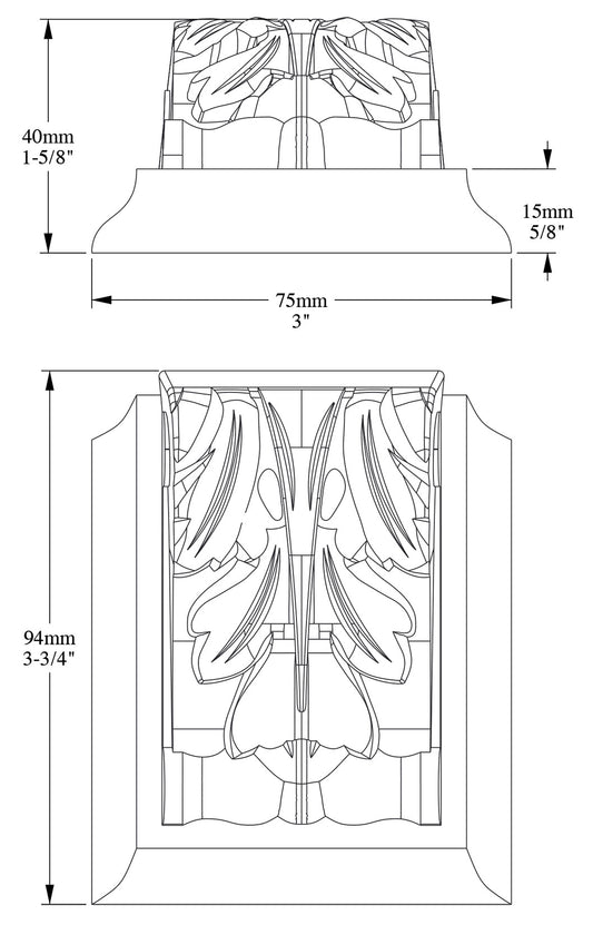 Orac Decor C307A Supporto Per Cornice Duropolymer Polistirene Alta Densità Bianco Decorazione Resistente Agli Urti Calore Facile Da Installare Verniciabile Pretrattata Primer Acrilico Impermeabile Per Interno ed Esterno Ambienti Umidi Misura 7,5x4x9,4 cm