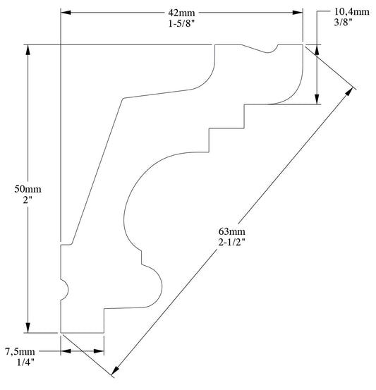 Orac Decor C322 Cornice Soffitto Parete Purotouch® Poliuretano Ad Alta Densità Bianco Resistente Agli Urti Calore Acqua Facile Da Installare Verniciabile Pretrattata Primer Acrilico Impermeabile Per Interno ed Esterno Ambienti Umidi Misura 200x5x4,2 cm