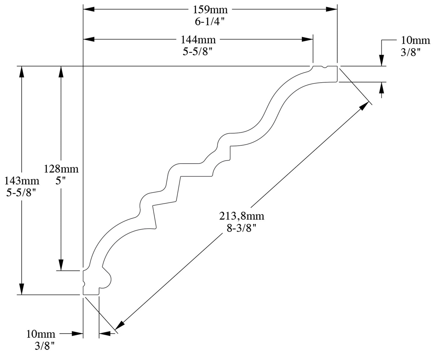Orac Decor C327 Cornice Soffitto Parete Purotouch® Poliuretano Ad Alta Densità Bianco Resistente Agli Urti Calore Acqua Facile Da Installare Verniciabile Pretrattata Primer Acrilico Impermeabile Per Interno Esterno Ambienti Umidi Misura 200x14,3x15,9 cm