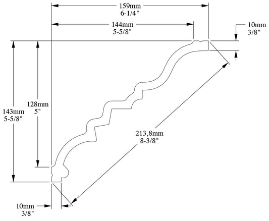 Orac Decor C327 Cornice Soffitto Parete Purotouch® Poliuretano Ad Alta Densità Bianco Resistente Agli Urti Calore Acqua Facile Da Installare Verniciabile Pretrattata Primer Acrilico Impermeabile Per Interno Esterno Ambienti Umidi Misura 200x14,3x15,9 cm