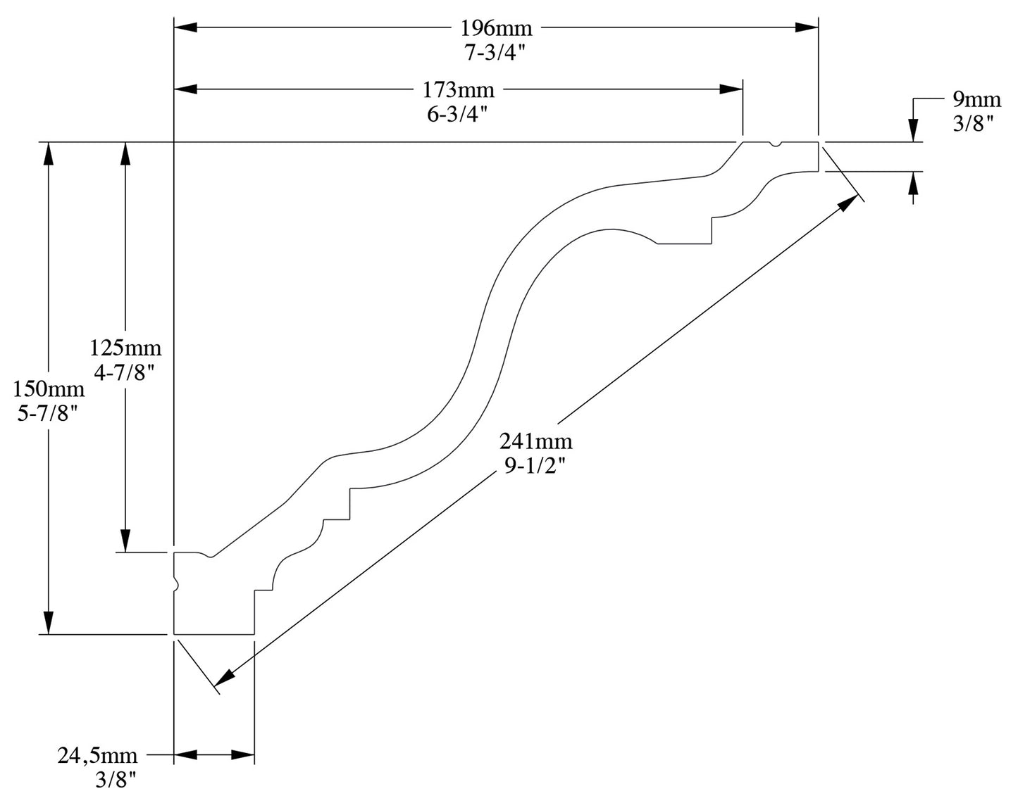 Orac Decor C334 Cornice Soffitto Parete Purotouch® Poliuretano Ad Alta Densità Bianco Resistente Agli Urti Calore Acqua Facile Da Installare Verniciabile Pretrattata Primer Acrilico Impermeabile Per Interno ed Esterno Ambienti Umidi Misura 200x15x19,6 cm