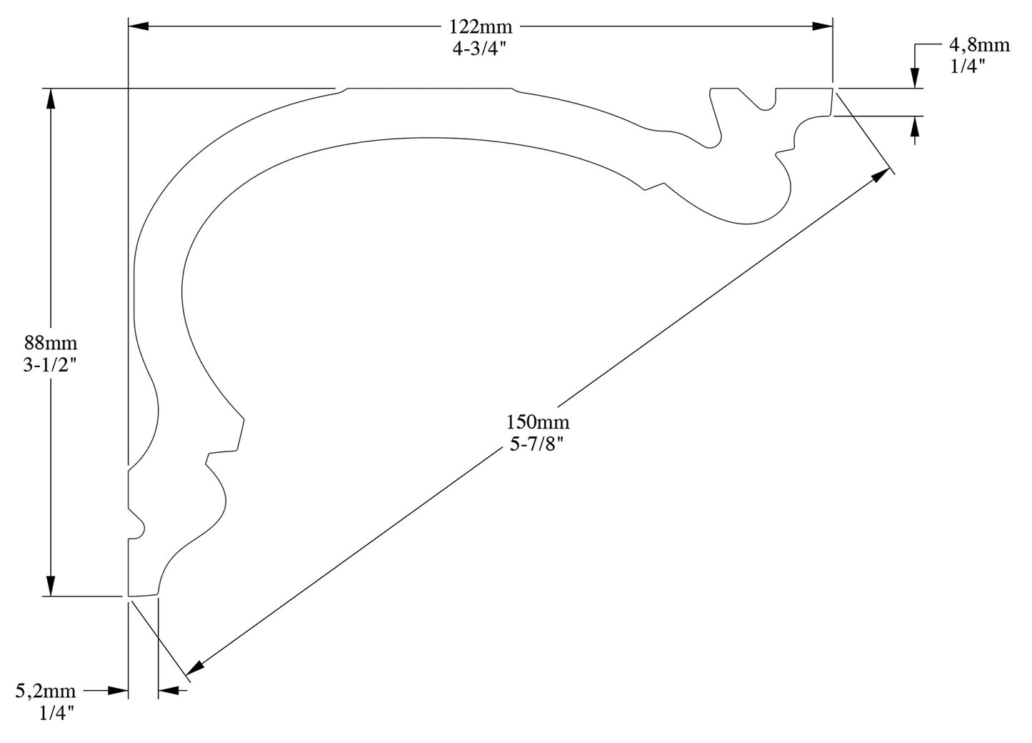 Orac Decor C341 Cornice Soffitto Parete Purotouch® Poliuretano Alta Densità Bianco Resistente Agli Urti Calore Facile Installazione Profilo Per Tenda Verniciabile Pretrattata Primer Acrilico Impermeabile Interno Esterno Ambienti Umidi 200x8,8x12,2 cm