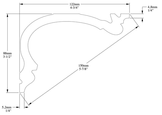 Orac Decor C341F Cornice Soffitto Parete Poliuretano Flessibile Curvabile Bianco Resistente Agli Urti Calore Termiti Acqua Facile Da Installare Verniciabile Pretrattata Primer Acrilico Impermeabile Interno Esterno Ambienti Umidi Misura 200x8,8x12,2cm