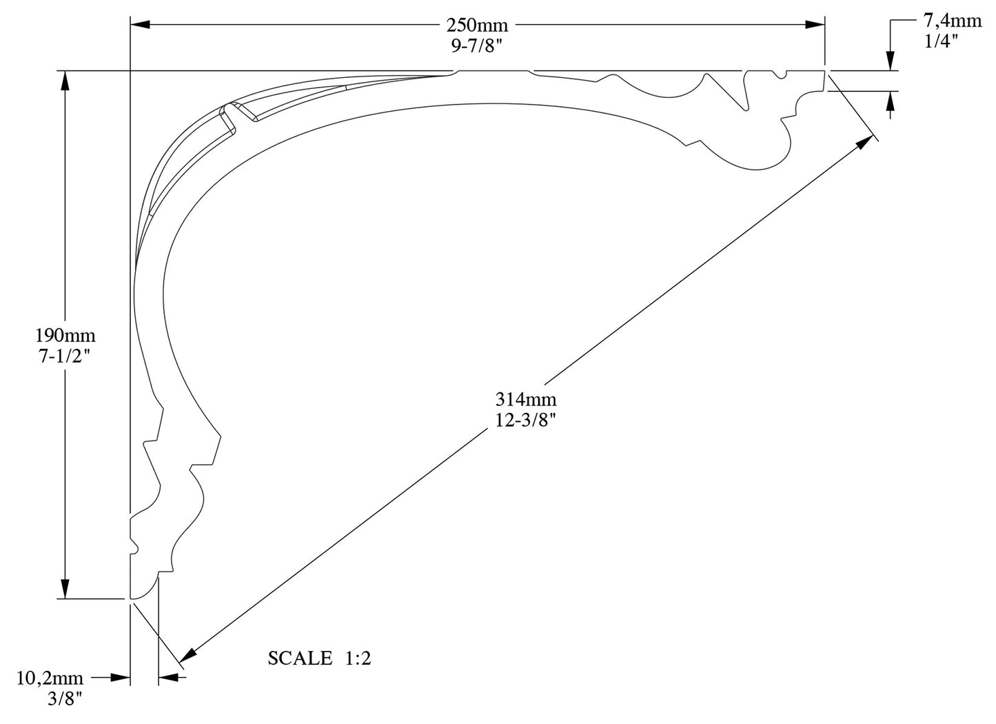 Orac Decor C343 Cornice Soffitto Parete Purotouch® Poliuretano Ad Alta Densità Bianco Resistente Agli Urti Calore Acqua Facile Da Installare Verniciabile Pretrattata Primer Acrilico Impermeabile Per Interno ed Esterno Ambienti Umidi Misura 200x19x25 cm