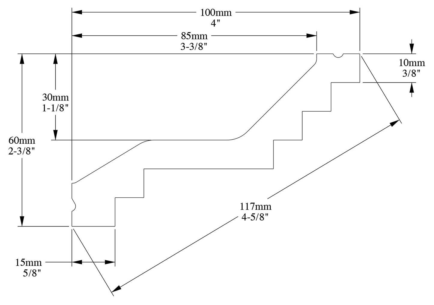 Orac Decor C400 Cornice Soffitto Parete Purotouch® Poliuretano Ad Alta Densità Bianco Resistente Agli Urti Calore Acqua Facile Da Installare Verniciabile Pretrattata Primer Acrilico Impermeabile Per Interno ed Esterno Ambienti Umidi Misura 200x6x10 cm