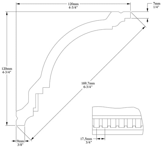 Orac Decor CX107 Cornice Soffitto Parete Duropolymer® Polistirene Ad Alta Densità Bianco Resistente Agli Urti Calore Facile Da Installare Verniciabile Pretrattata Primer Acrilico Impermeabile Per Interno ed Esterno Ambienti Umidi Misura 200x12x12 cm