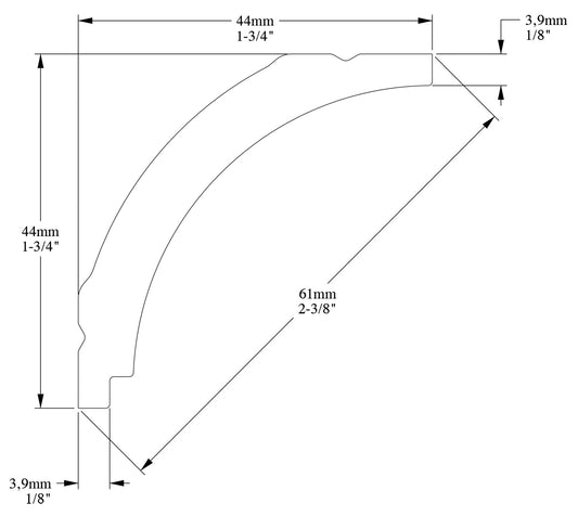 Orac Decor CX109 Cornice Soffitto Parete Duropolymer® Polistirene Ad Alta Densità Bianco Resistente Agli Urti Calore Facile Da Installare Verniciabile Pretrattata Primer Acrilico Impermeabile Per Interno ed Esterno Ambienti Umidi Misura 200x4,4x4,4 cm