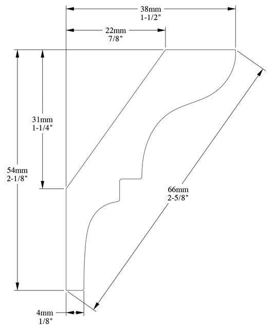 Orac Decor CX112 Cornice Soffitto Parete Duropolymer® Polistirene Ad Alta Densità Bianco Resistente Agli Urti Calore Facile Da Installare Verniciabile Pretrattata Primer Acrilico Impermeabile Per Interno ed Esterno Ambienti Umidi Misura 200x5,4x3,8 cm
