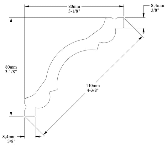 Orac Decor CX123 Cornice Soffitto Parete Duropolymer® Polistirene Ad Alta Densità Bianco Resistente Agli Urti Calore Acqua Facile Da Installare Verniciabile Pretrattata Primer Acrilico Impermeabile Per Interno ed Esterno Ambienti Umidi Misura 200x8x8 cm