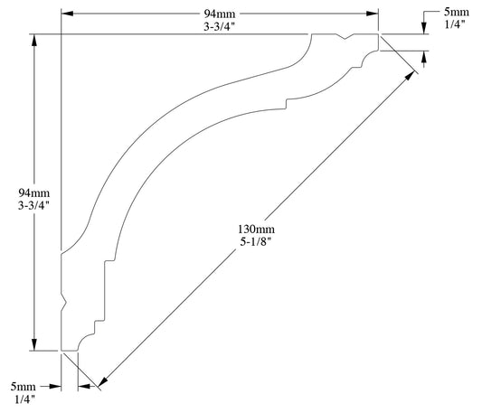 Orac Decor CX127 Cornice Soffitto Parete Duropolymer® Polistirene Ad Alta Densità Bianco Resistente Agli Urti Calore Facile Da Installare Verniciabile Pretrattata Primer Acrilico Impermeabile Per Interno ed Esterno Ambienti Umidi Misura 200x9,4x9,4 cm