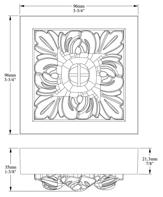 Orac Decor D210 Elemento Decorativo Frontone Duropolymer® Polistirene Alta Densità Bianco Resistente Agli Urti Calore Facile Da Installare Verniciabile Pretrattato Primer Acrilico Impermeabile Per Interno ed Esterno Ambienti Umidi Misura 9,6x9,6x3,5 cm