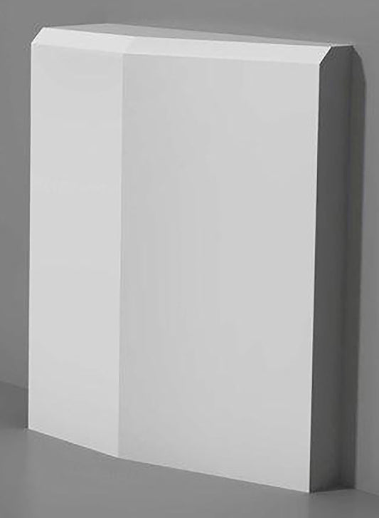 Orac Decor D330LR Base Per Porta Destra e Sinistra Duropolymer® Polistirene Alta Densità Bianco Resistente Agli Urti Calore Facile Da Installare Verniciabile Pretrattato Primer Acrilico Impermeabile Interno ed Esterno Ambienti Umidi Misura 12,6x4,1x16 cm