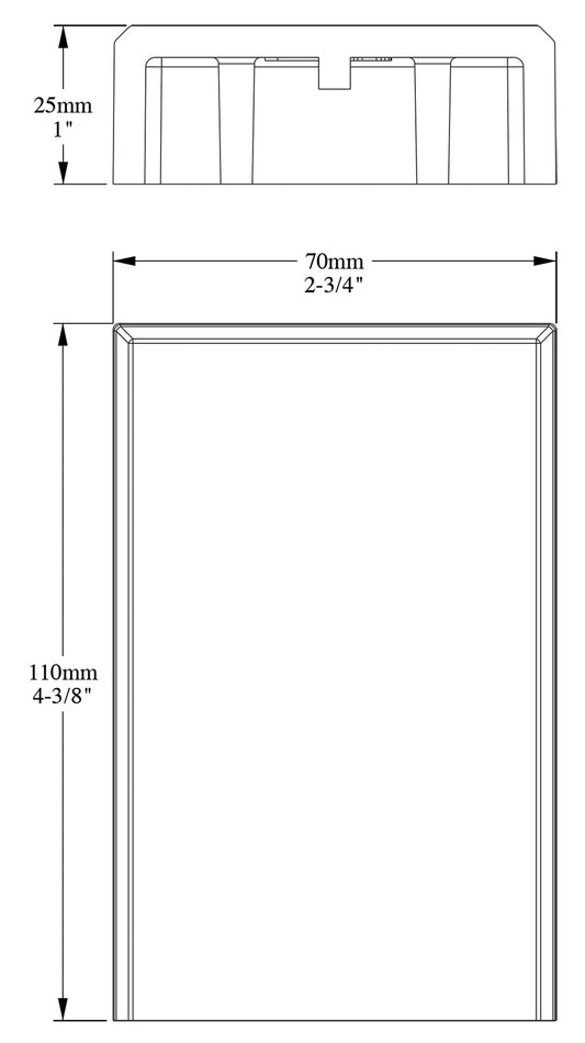 Orac Decor D340 Base Per Porta Arredo Decorazione Duropolymer® Polistirene Alta Densità Bianco Resistente Agli Urti Calore Facile Da Installare Verniciabile Pretrattato Primer Acrilico Impermeabile Per Interno ed Esterno Ambienti Umidi Misura 7x11x2,5 cm