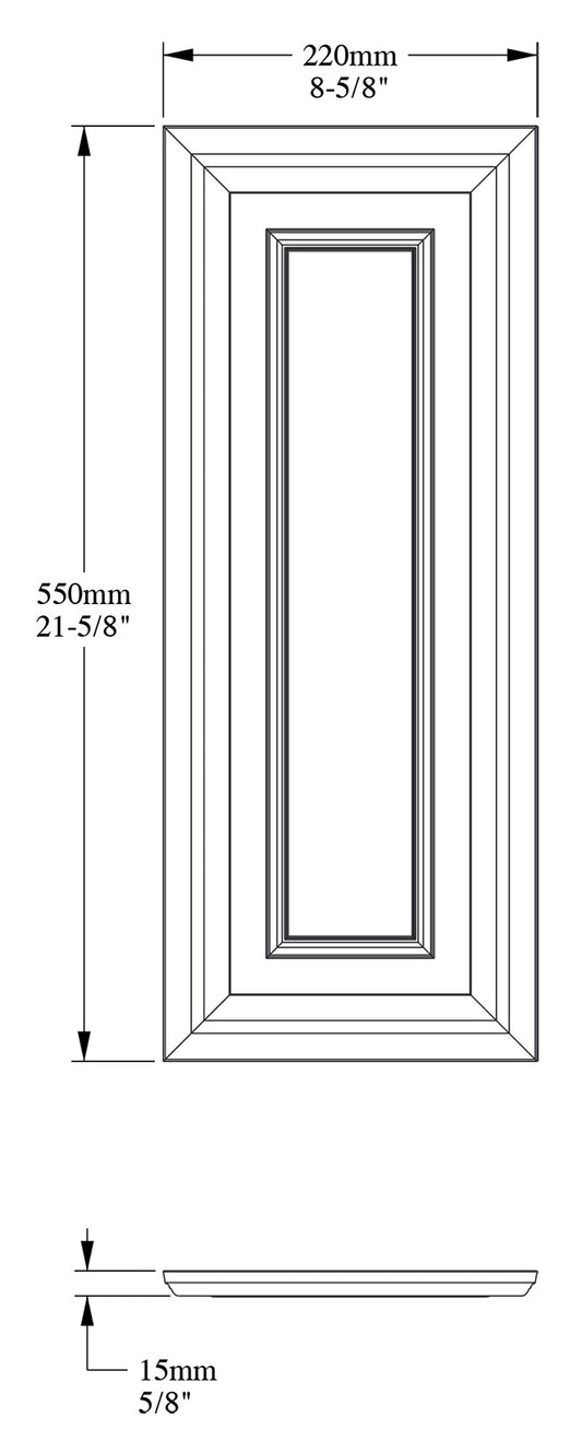 Orac Decor D504 Pannello Per Porta Decoro Arredo Duropolymer® Polistirene Alta Densità Bianco Resistente Agli Urti Calore Facile Da Installare Verniciabile Pretrattato Primer Acrilico Impermeabile Per Interno ed Esterno Ambienti Umidi Misura 55x22x1,5 cm