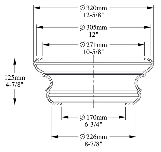 Orac Decor K1152 Base Piedistallo Per Colonna Intera Duropolymer® Polistirene Alta Densità Bianco Resistente Agli Urti Calore Acqua Facile Da Installare Verniciabile Pretrattato Primer Acrilico Impermeabile Interno Esterno Ambienti Umidi 32x32x12,5 cm