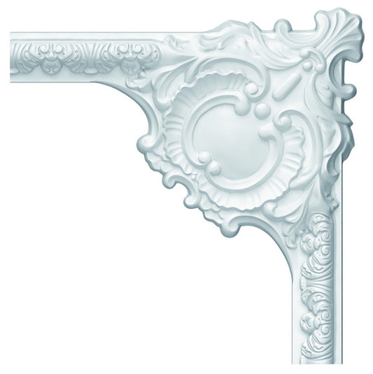 Orac Decor P3020A Angolo Elemento Decorativo Per Cornice Purotouch® Poliuretano Alta Densità Bianco Resistente Agli Urti Calore Acqua Facile Da Installare Verniciabile Pretrattato Primer Acrilico Impermeabile Interno Esterno Ambienti Umidi 42,7x42,7x4 cm