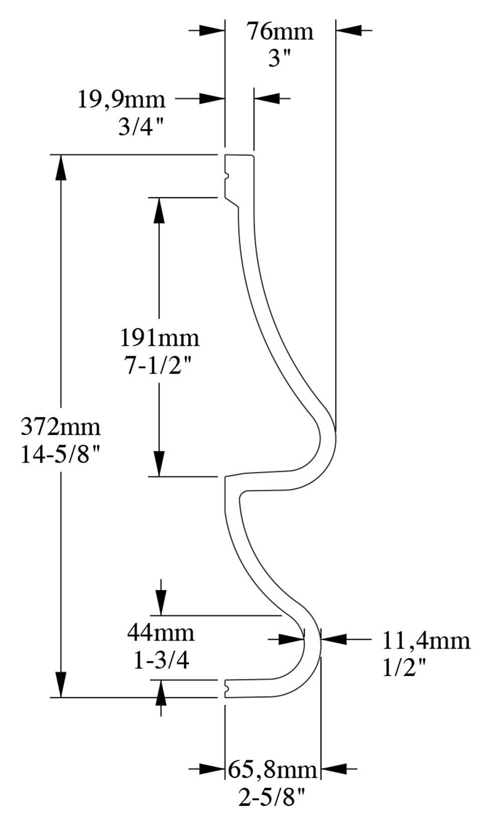 Orac Decor P3071 Cornice Profilo Parete Purotouch® Poliuretano Ad Alta Densità Bianco Resistente Agli Urti Calore Acqua Facile Da Installare Verniciabile Pretrattata Primer Acrilico Impermeabile Per Interno ed Esterno Ambienti Umidi Misura 200x37,2x7,6 cm