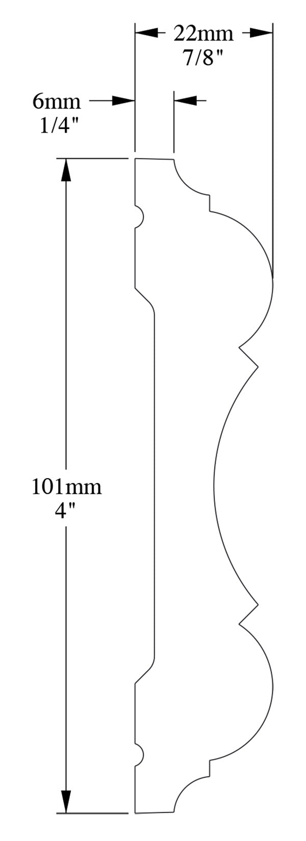 Orac Decor P8040 Cornice Profilo Parete Purotouch® Poliuretano Ad Alta Densità Bianco Resistente Agli Urti Calore Acqua Facile Da Installare Verniciabile Pretrattata Primer Acrilico Impermeabile Per Interno ed Esterno Ambienti Umidi Misura 200x10,1x2,2 cm