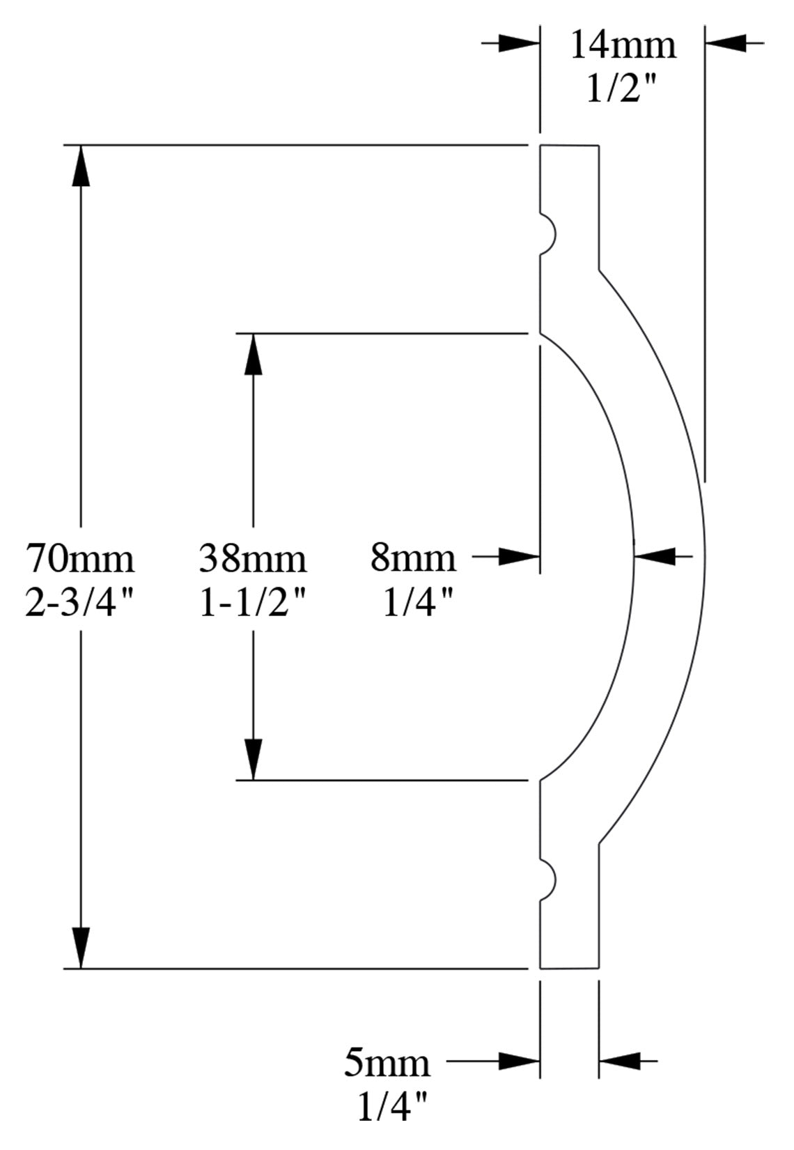 Orac Decor P9901 Cornice Profilo Parete Purotouch® Poliuretano Ad Alta Densità Bianco Resistente Agli Urti Calore Acqua Facile Da Installare Verniciabile Pretrattata Primer Acrilico Impermeabile Per Interno ed Esterno Ambienti Umidi Misura 200x7x1,4 cm
