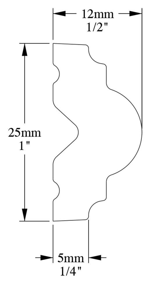 Orac Decor PX103F Cornice Profilo Parete Purotouch® Poliuretano Flessibile Flex Bianco Resistente Agli Urti Calore Acqua Facile Da Installare Verniciabile Pretrattata Primer Acrilico Impermeabile Per Interno ed Esterno Ambienti Umidi Misura 200x2,5x1,2 cm