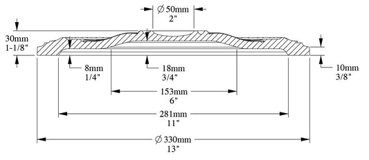 Orac Decor R14 Rosone Forma Fiore Floreale Purotouch® Poliuretano Alta Densità Bianco Resistente Urti Calore Acqua Facile Da Installare Verniciabile Pretrattato Primer Acrilico Impermeabile Interno Esterno Ambienti Umidi Diametro Ø 33 cm Spessore 3 cm