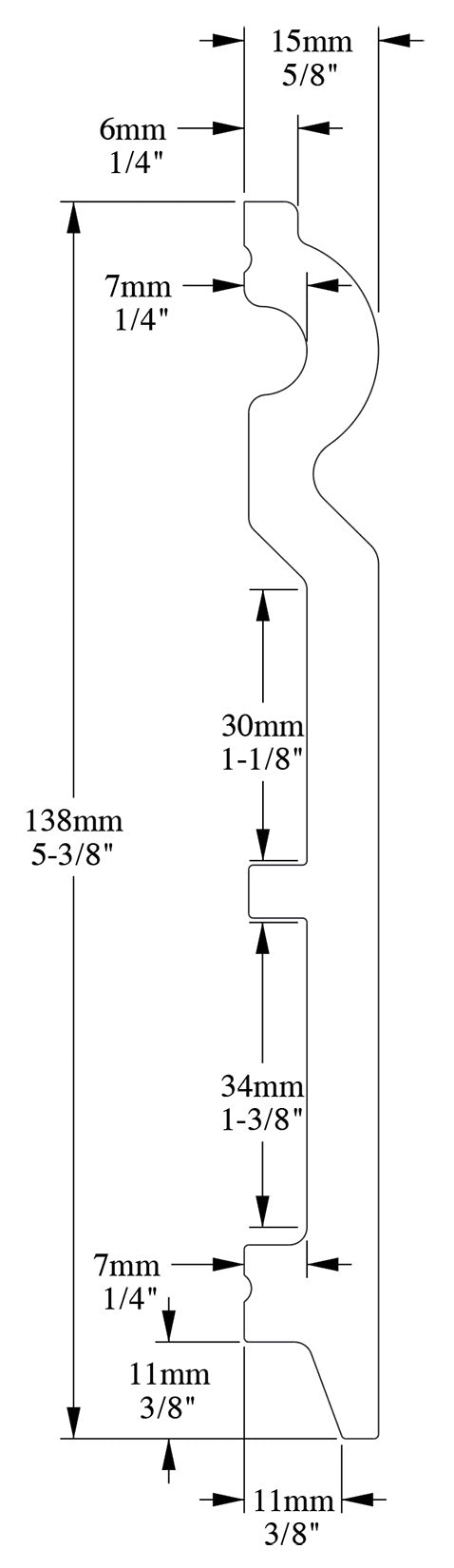 Orac Decor SX138 Battiscopa Zoccolino Parete Duropolymer® Polistirene Ad Alta Densità Bianco Resistente Agli Urti Calore Acqua Facile Da Installare Verniciabile Pretrattata Primer Acrilico Impermeabile Interno Esterno Ambienti Umidi Misura 200x13,8x1,5 cm