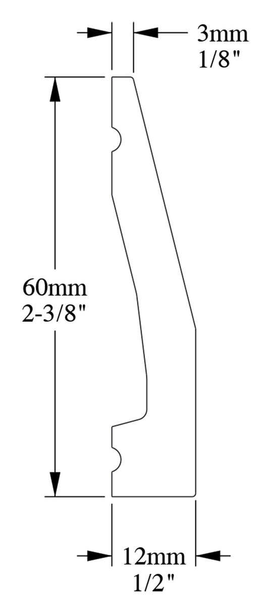 Orac Decor SX159 Battiscopa Zoccolino Parete Duropolymer® Polistirene Ad Alta Densità Bianco Resistente Agli Urti Calore Acqua Facile Da Installare Verniciabile Pretrattata Primer Acrilico Impermeabile Interno Esterno Ambienti Umidi Misura 200x6x1,2 cm