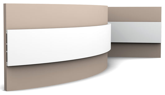 Orac Decor SX163F Battiscopa Zoccolino Parete Purotouch® Poliuretano Flessibile Flex Bianco Resistente Urti Calore Acqua Facile Da Installare Verniciabile Pretrattata Primer Acrilico Impermeabile Per Interno ed Esterno Ambienti Umidi Misura 200x10,2x1,3cm