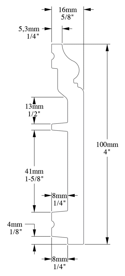 Orac Decor SX173 Battiscopa Zoccolino Classico Parete Duropolymer® Polistirene Ad Alta Densità Bianco Resistente Agli Urti Calore Acqua Facile Da Installare Verniciabile Pretrattata Primer Acrilico Impermeabile Interno Esterno Ambienti Umidi 200x10x1,6 cm
