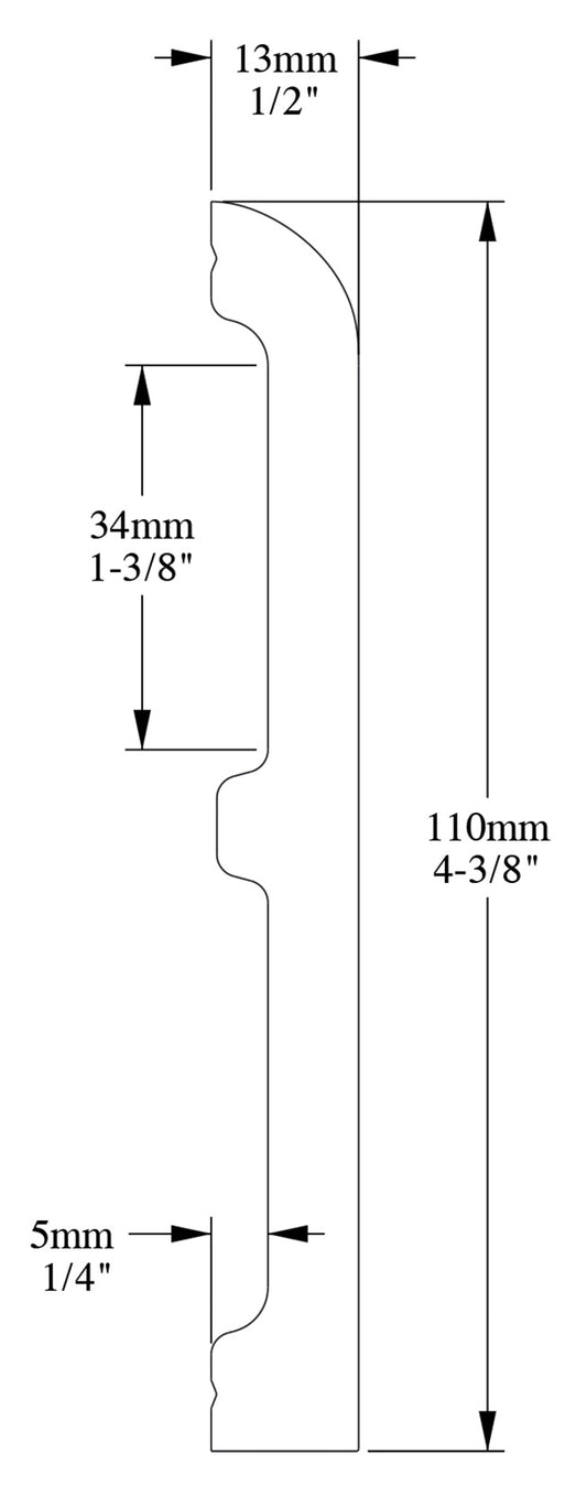 Orac Decor SX184-RAL9003 Cornice Battiscopa Zoccolino Parete Duropolymer® Polistirene Alta Densità Bianco Resistente Urti Calore Acqua Facile Da Installare Verniciabile Pretrattata Primer Acrilico Impermeabile Interno Esterno Ambienti Umidi 200x11x1,3 cm