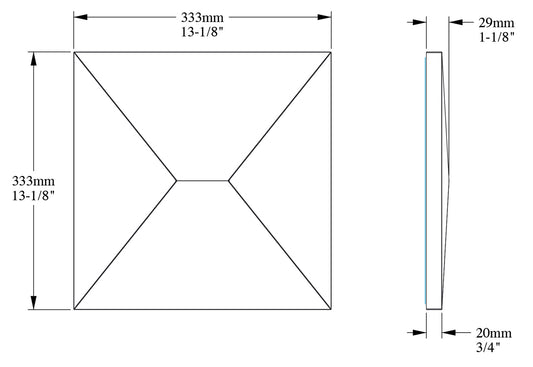 Orac Decor W106 Envelop Pannello Murale 3D Forma Busta Decoro Parete Purotouch® Poliuretano Alta Densità Bianco Resistente Agli Urti Calore Acqua Assorbimento Acustico Facile Da Installare Verniciabile Acrilico Impermeabile Interno Esterno 33,3x33,3x2,9cm