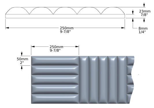 Orac Decor W218 Pannello Murale 3D Forma Cuscino Decorazione Parete Purotouch® Poliuretano Alta Densità Bianco Resistente Agli Urti Calore Acqua Assorbimento Acustico Facile Da Installare Verniciabile Acrilico Impermeabile Interno Esterno 200x25x2,3 cm