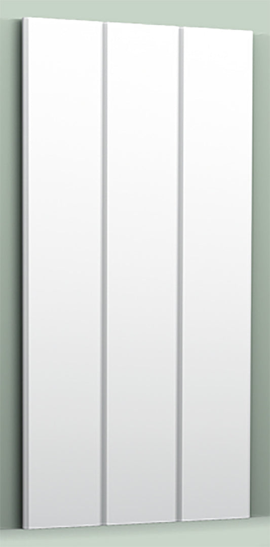 Orac Decor WX205-2600 TRACK Pannello Murale 3D Decoro Muro Strisce 2 Facce Duropolymer® Polistirene Alta Densità Bianco Resistente Urti Calore Acqua Acusticamente Neutro Facile Da Installare Verniciabile Acrilico Impermeabile Interno Esterno 260x25x1,3 cm