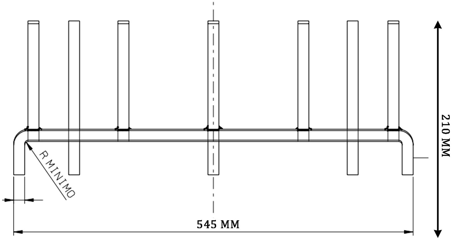 Palazzetti in Giardino Braciere Portalegna Autoportante In Acciaio Misura 54,5x19 H21 cm