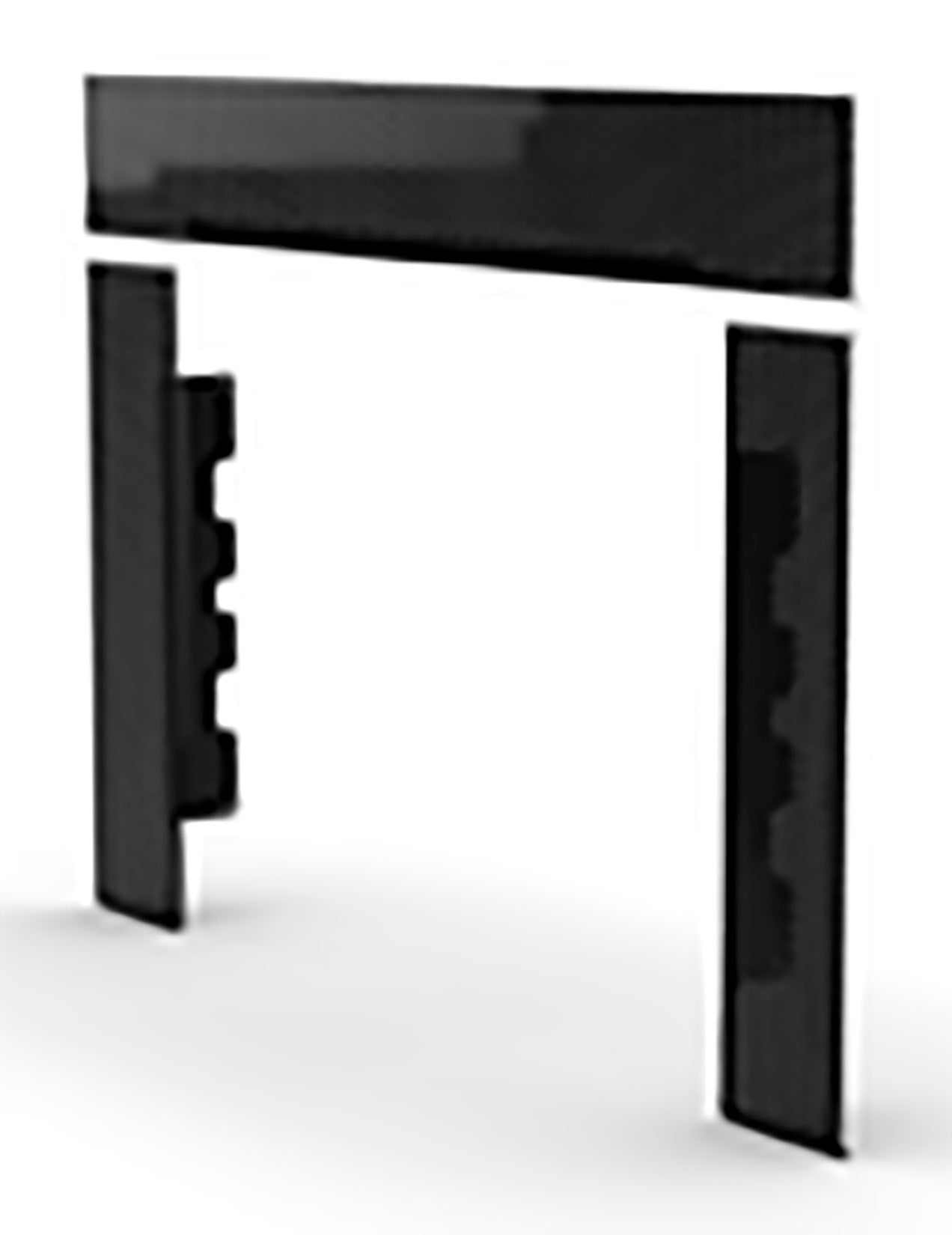 Palazzetti Cornice di Compensazione Profili in Lamiera Forata Verniciata Nera per Ecopalex GTM80R e GTM80L