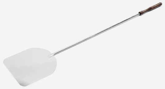 Palazzetti in Giardino Pala Per Pizza Rettangolare 33x30 cm Tonda Diametro Ø 27 cm Accessorio per infornare pizze pagnotte torte La pala pizza con lungo manico in acciaio inox e pratica impugnatura in legno agevola le operazioni di cottura nel forno