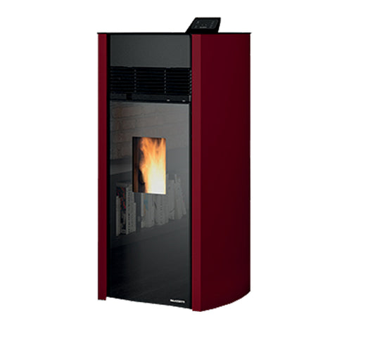 Stufa Pellet Aria Calda Ventilata Ecofire Palazzetti Bianca Lux 12 Potenza 12 kW Rosso